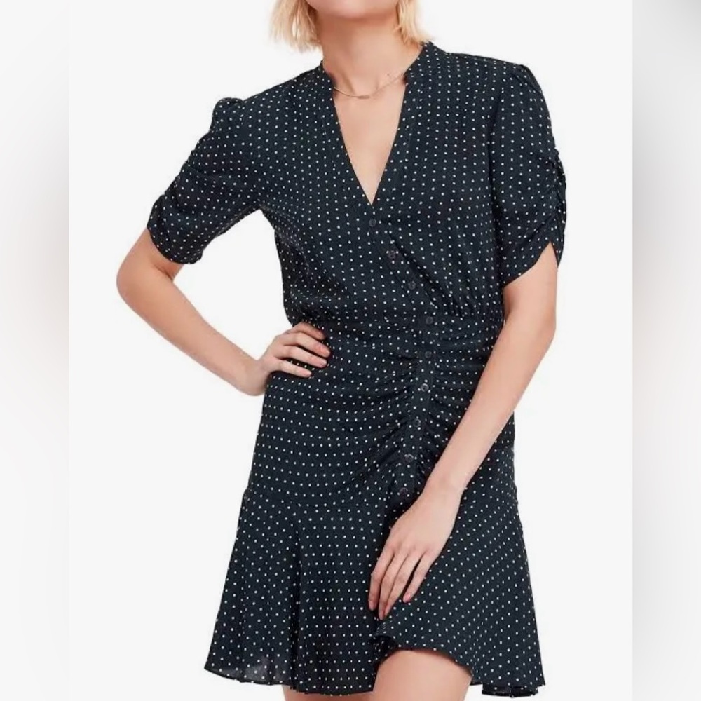 NWT Free People Polka dot button down dress | size small